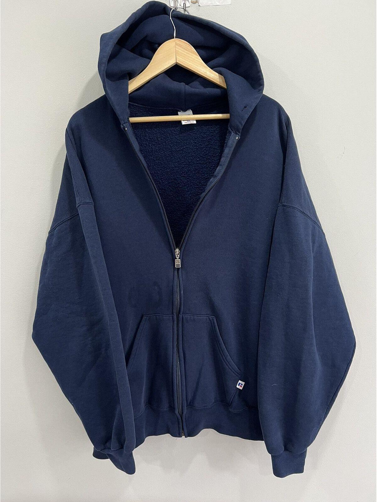 Vintage Russell Athletic Sweater Zip Up Blank Xxl